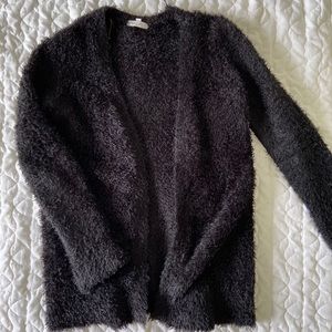 Fuzzy Black Cardigan
